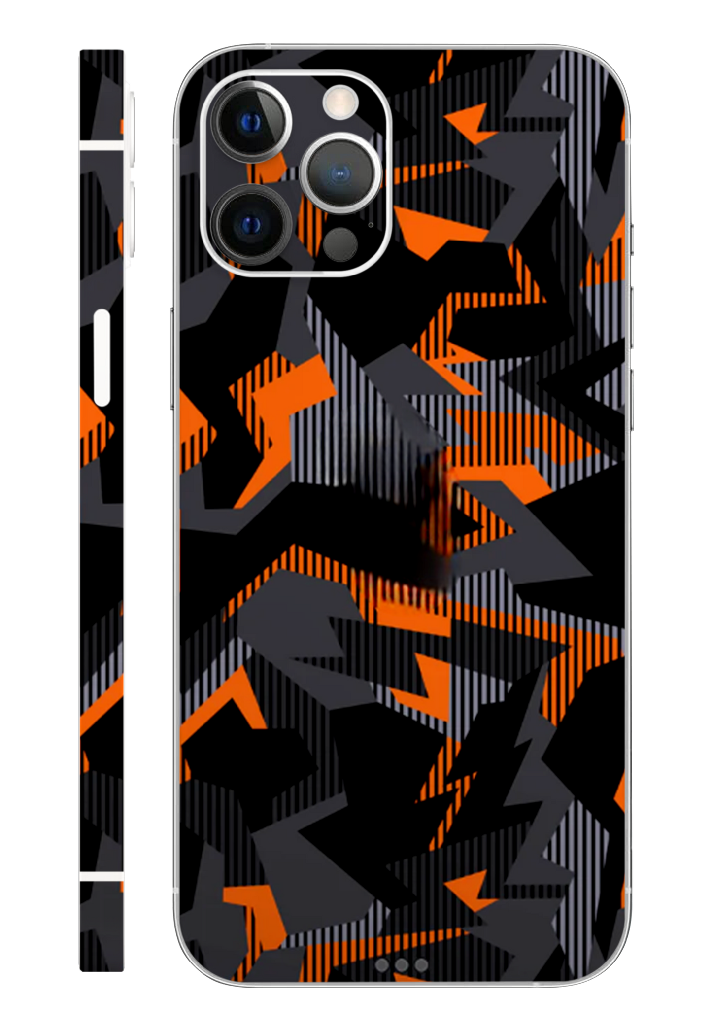Abstract Orange Mobile Skin 3M Material