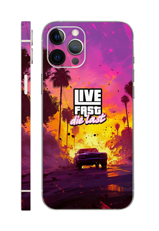 Live Fast Design Mobile 6D Skin 3M Material