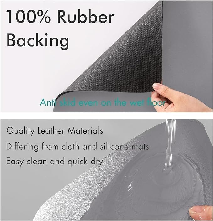 Kitchen Utensil Dish Drying Mat | Quick Dry Water Absorbent mat | Placemat for Dish Drying with Non-Slip Rubber Backed | Super Draining Mat for Kitchen 1 Pcs