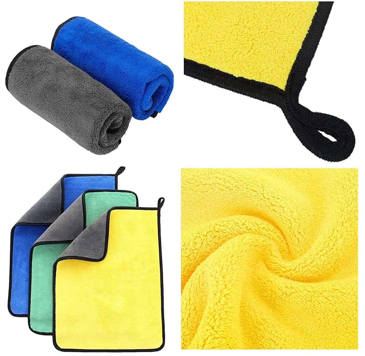 Microfiber Car Cleaning Cloth – EXTRA Soft 500 GSM (40x40 cm) (Pack of 5)