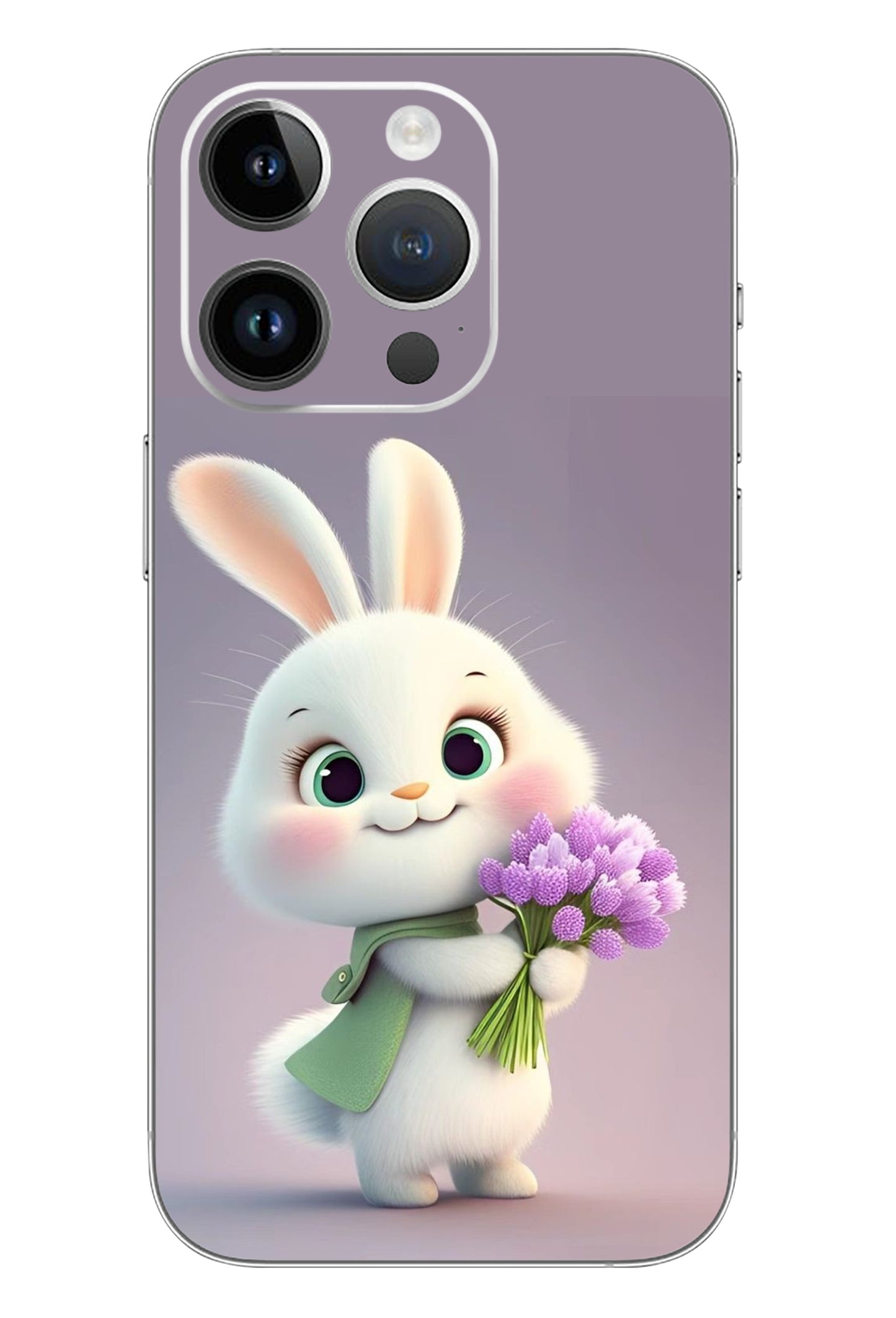 Rabbit With Flower Mobile 6D Skin