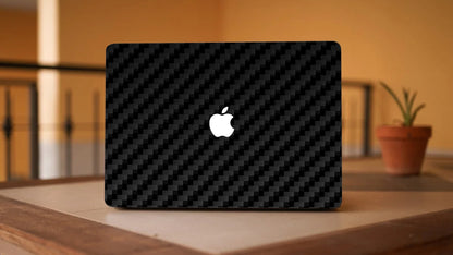 Black Carbon Fiber Laptop Skins