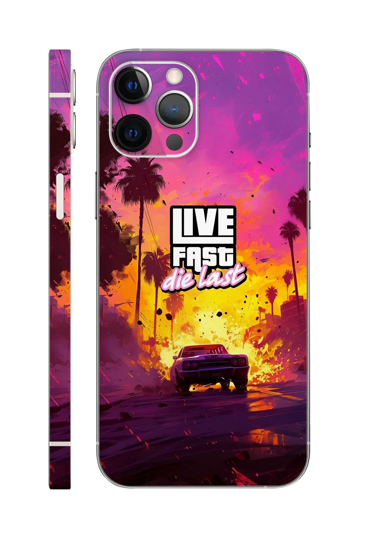 Live Fast Design Mobile 6D Skin 3M Material