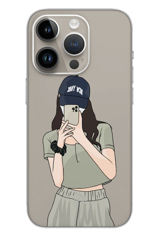 Girl Wearing Cap Selfie Mobile 6D Skin