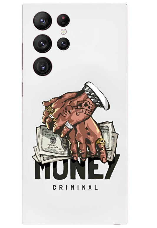 Money Hand Mobile Transparent Skin