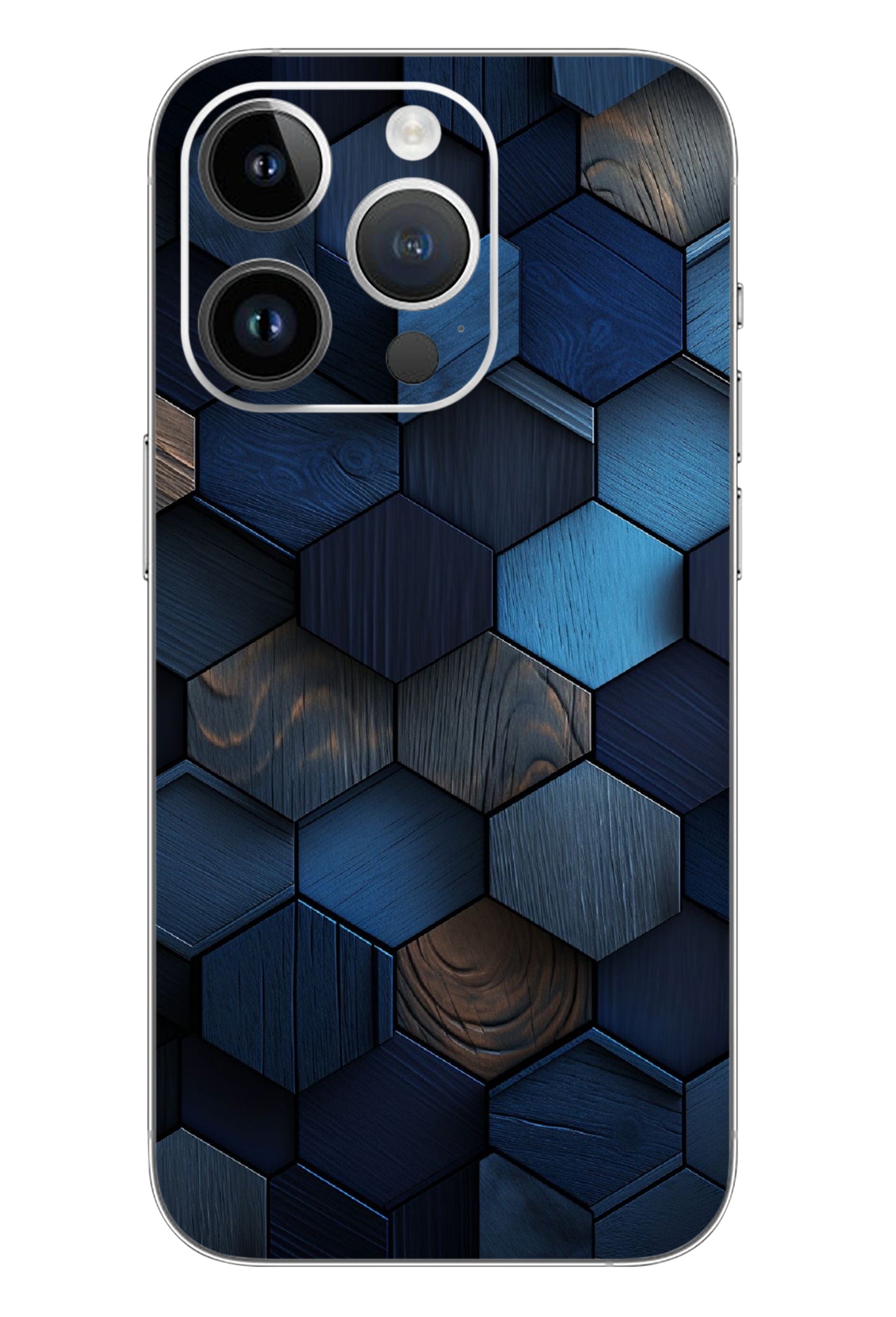 Honeycomb Blue Mobile 6D Skin