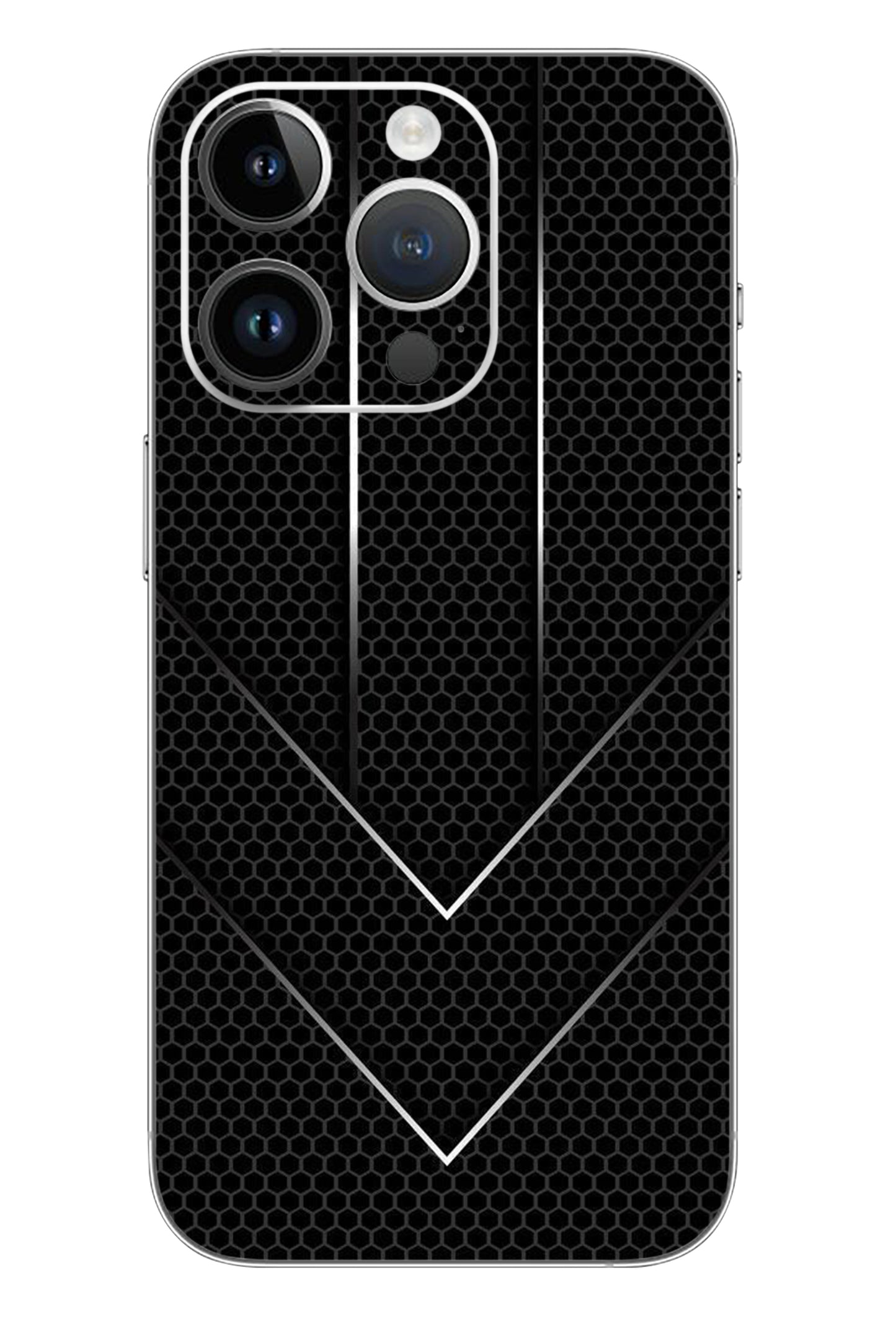 Black Honeycomb Mobile 6D Skin