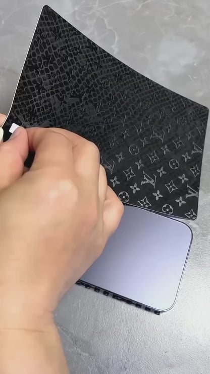 Black LV Design 3M Premium Material Mobile Skins