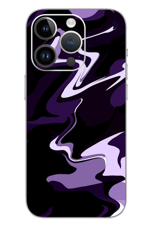 Abstract Purple Color Flow Mobile 6D Skin