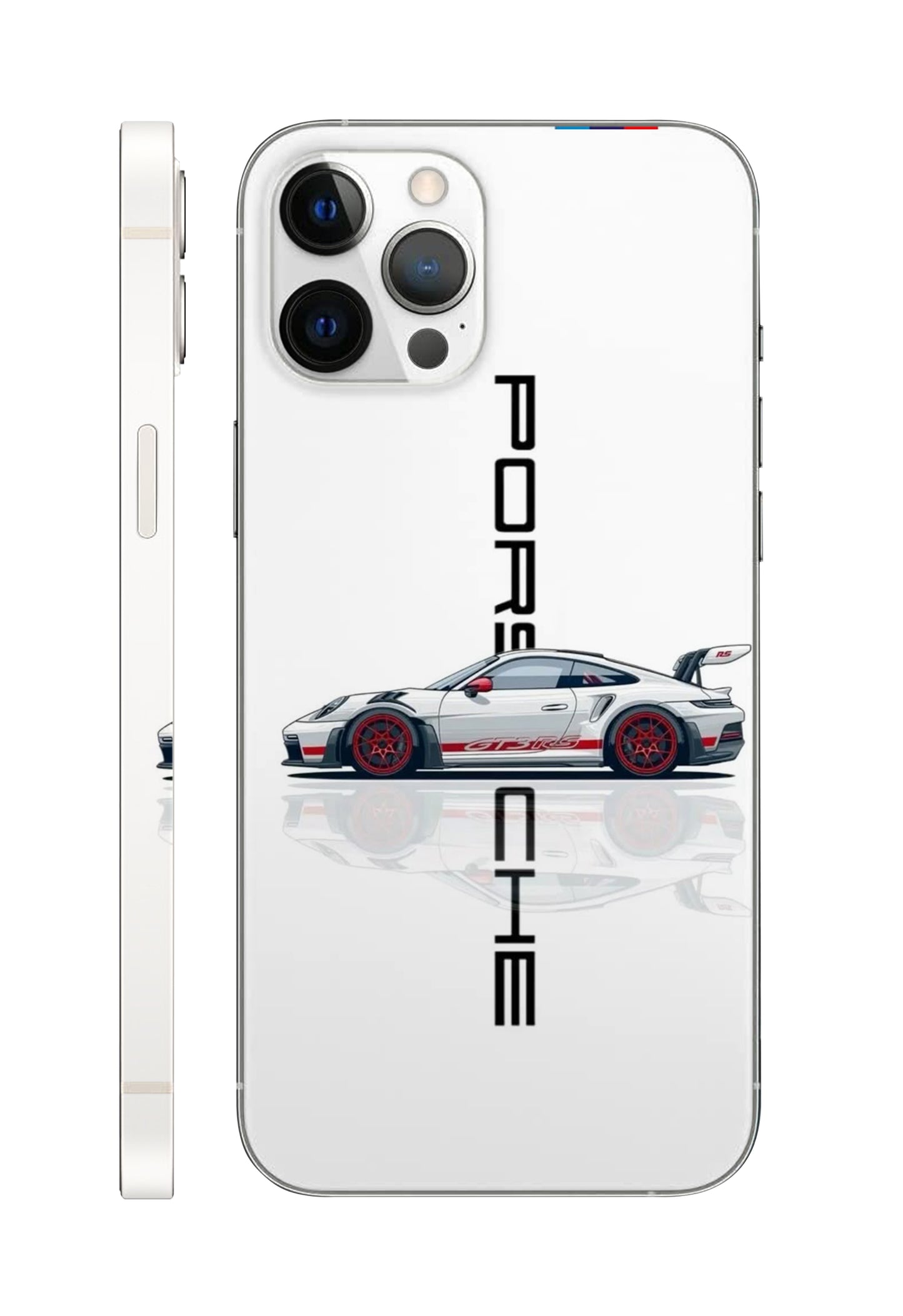 Porsche Car Vertical Mobile Skin 3M Material