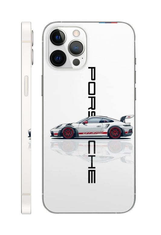 Porsche Car Vertical Mobile Skin 3M Material